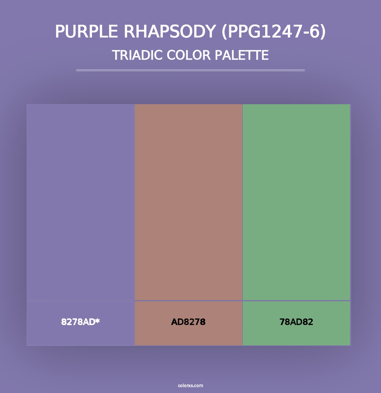 Purple Rhapsody (PPG1247-6) - Triadic Color Palette