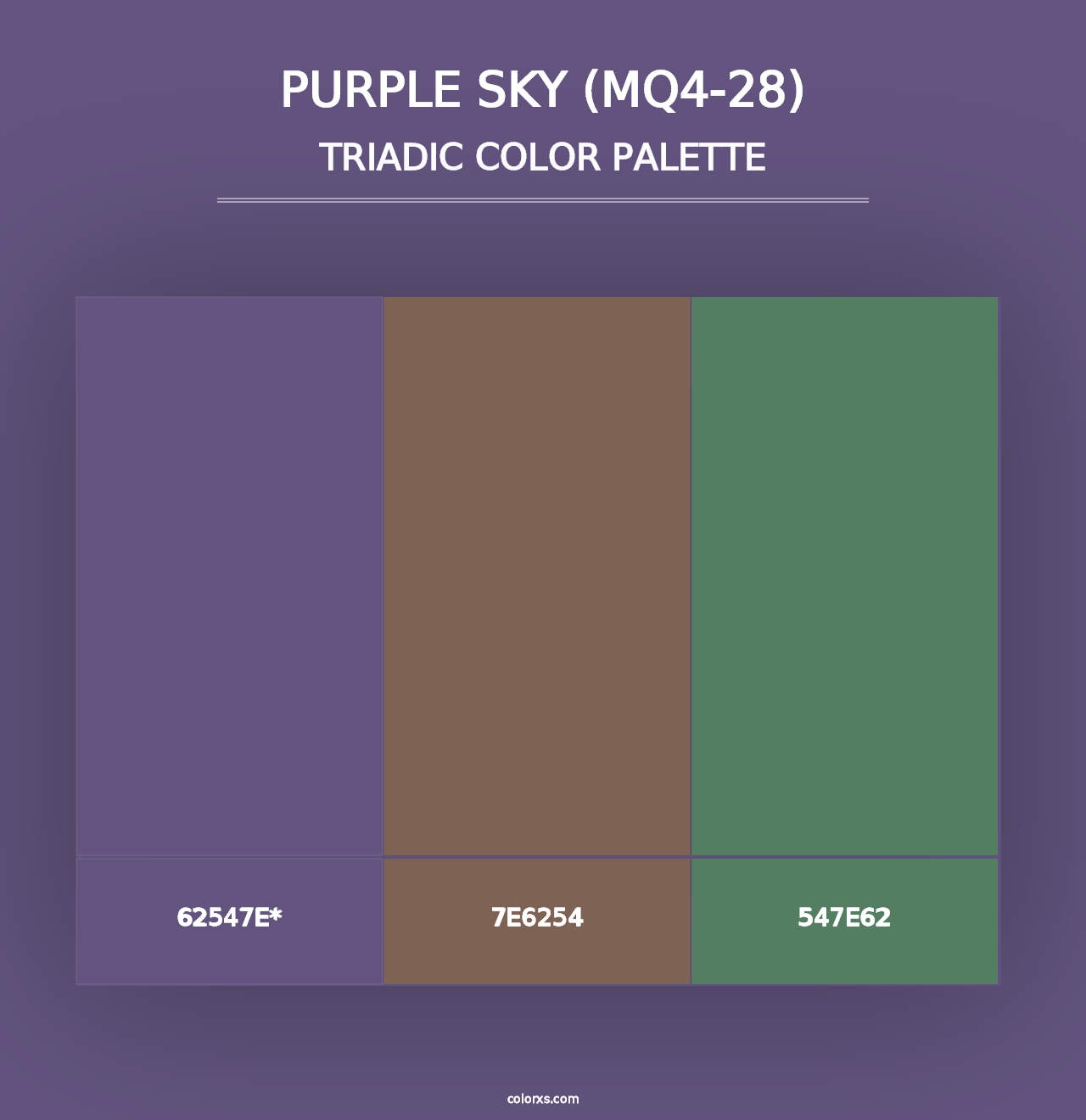 Purple Sky (MQ4-28) - Triadic Color Palette