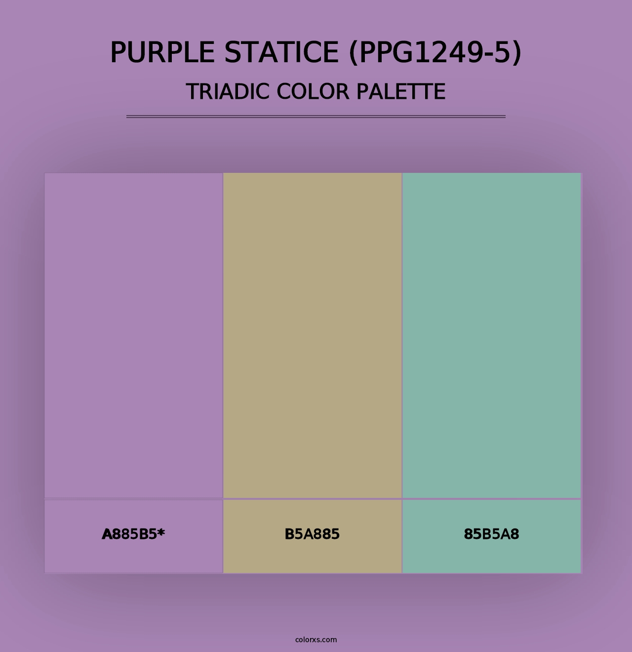 Purple Statice (PPG1249-5) - Triadic Color Palette