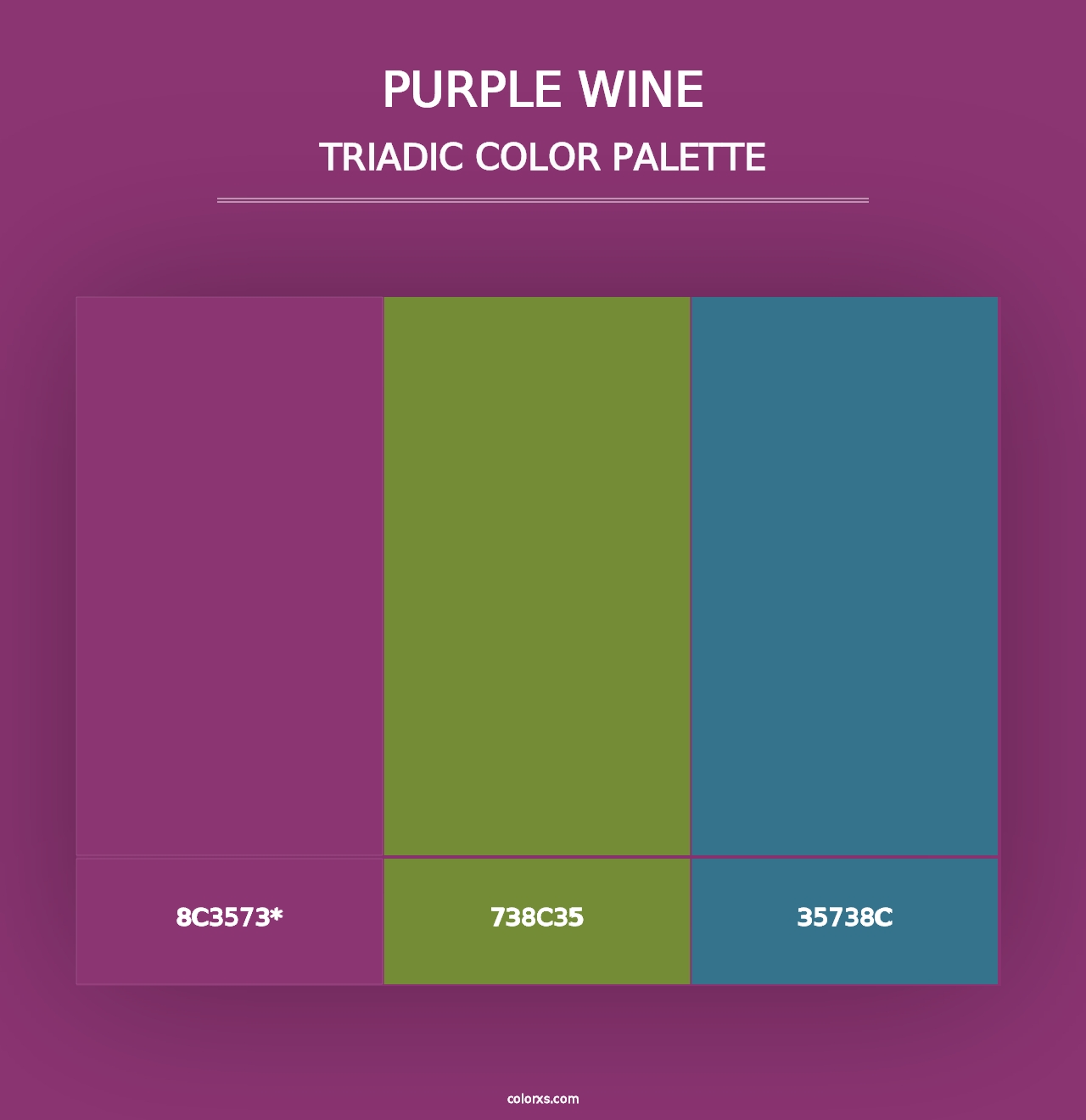 Purple Wine - Triadic Color Palette