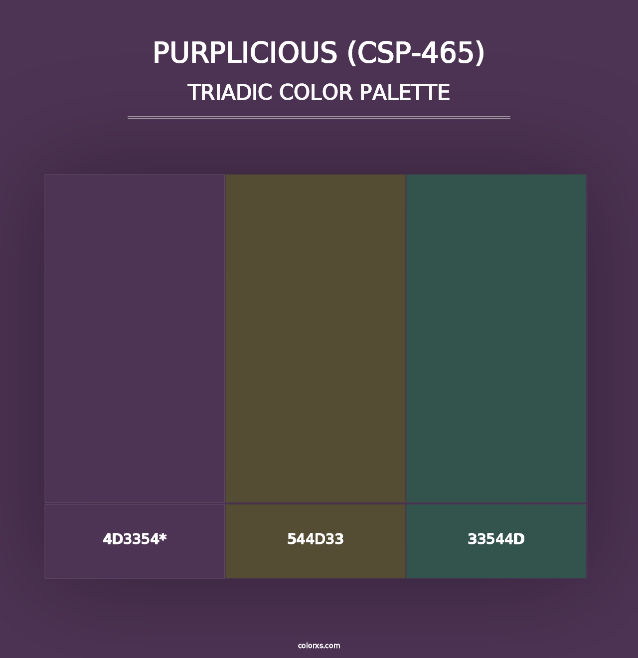 Purplicious (CSP-465) - Triadic Color Palette