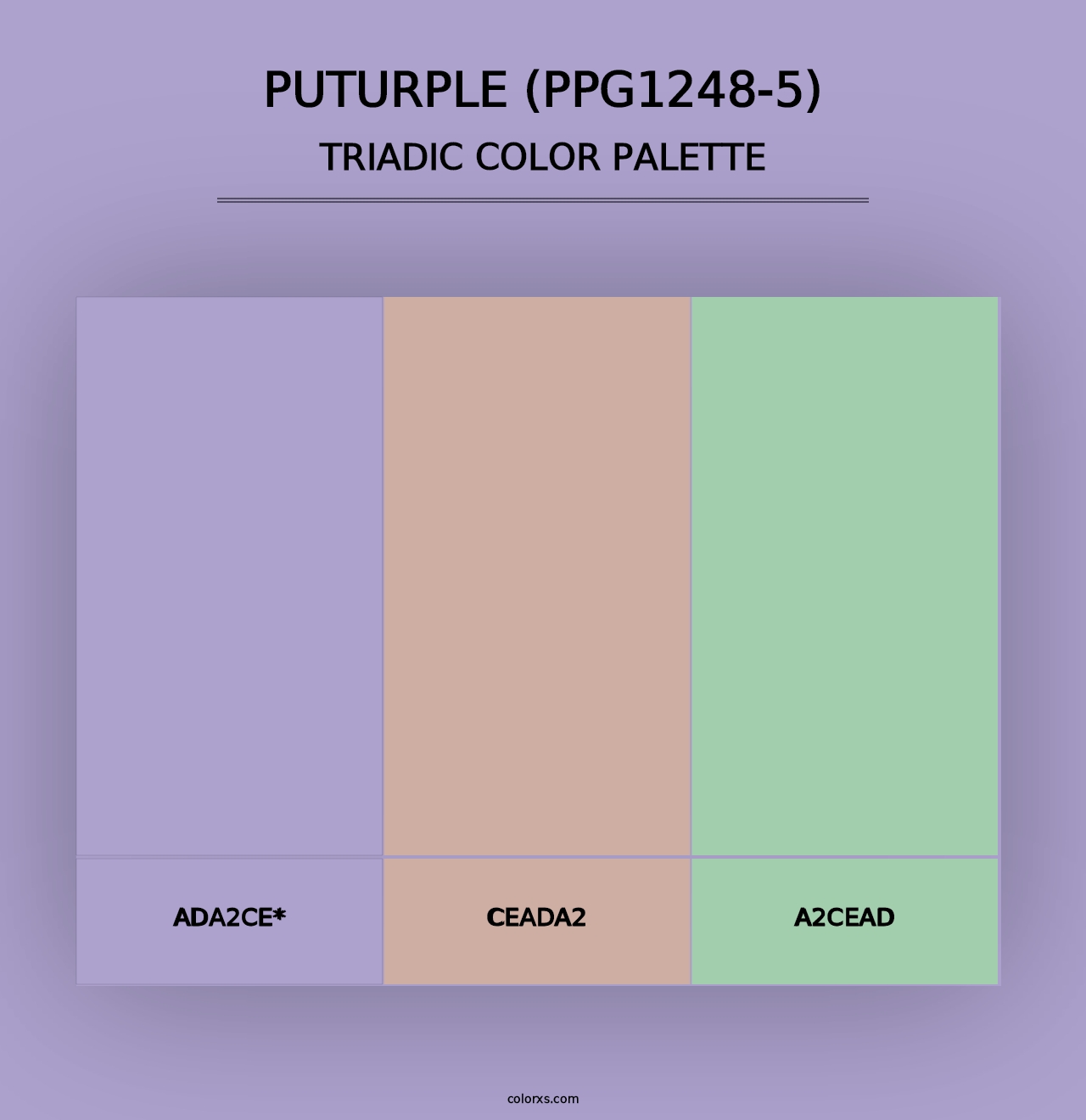 Puturple (PPG1248-5) - Triadic Color Palette