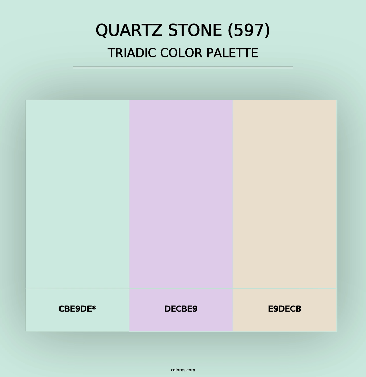 Quartz Stone (597) - Triadic Color Palette