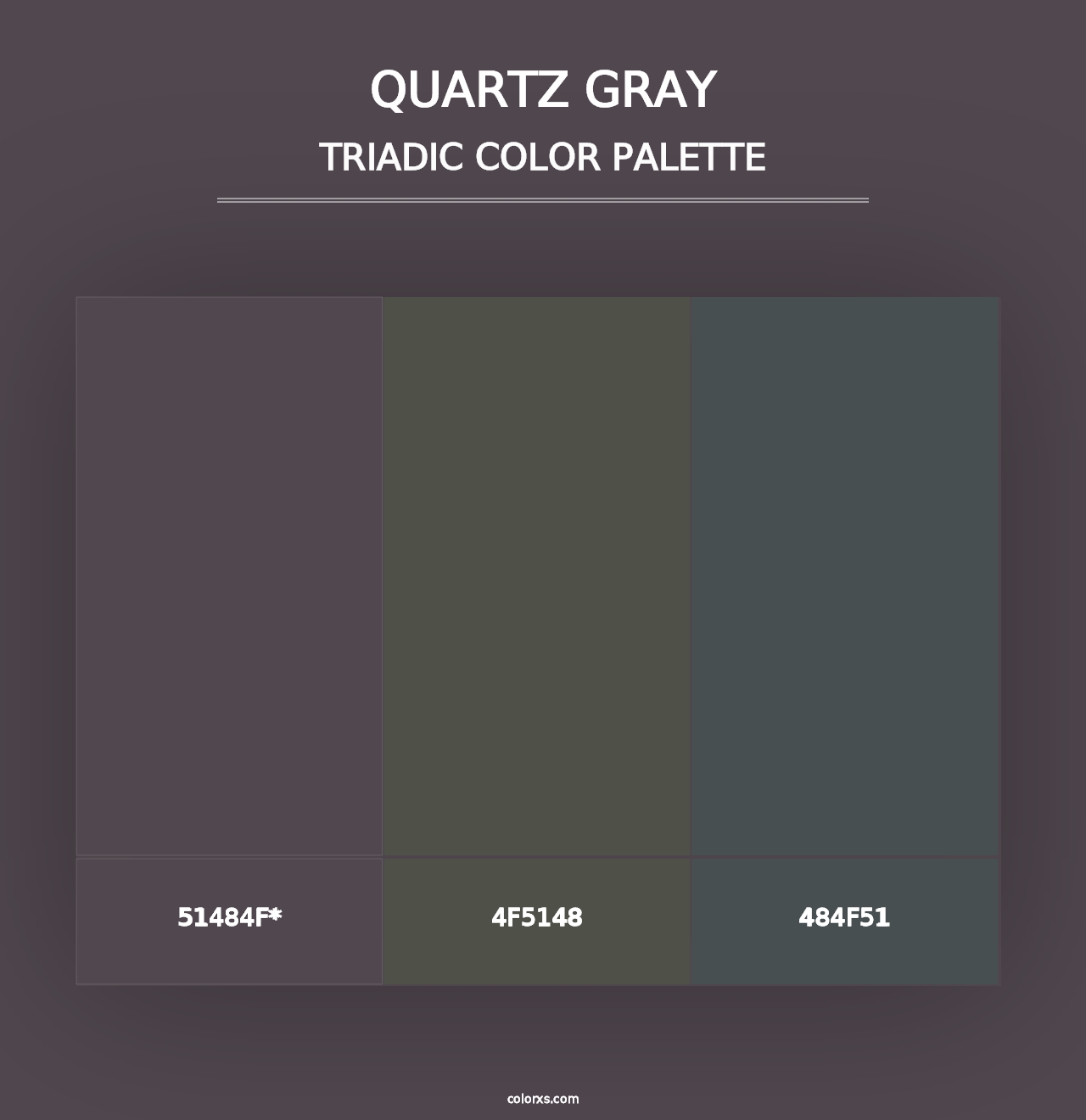 Quartz Gray - Triadic Color Palette