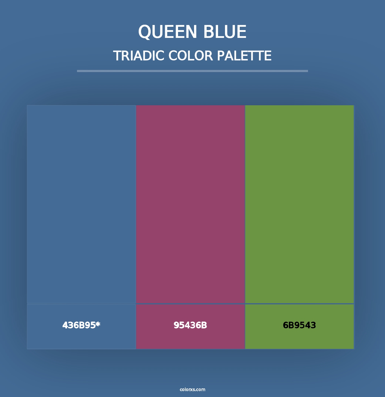 Queen Blue - Triadic Color Palette