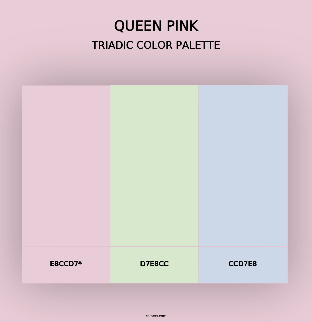 Queen Pink - Triadic Color Palette