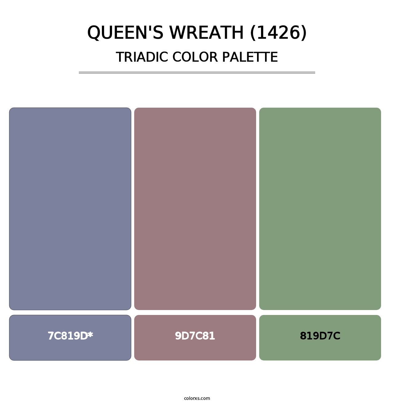 Queen's Wreath (1426) - Triadic Color Palette