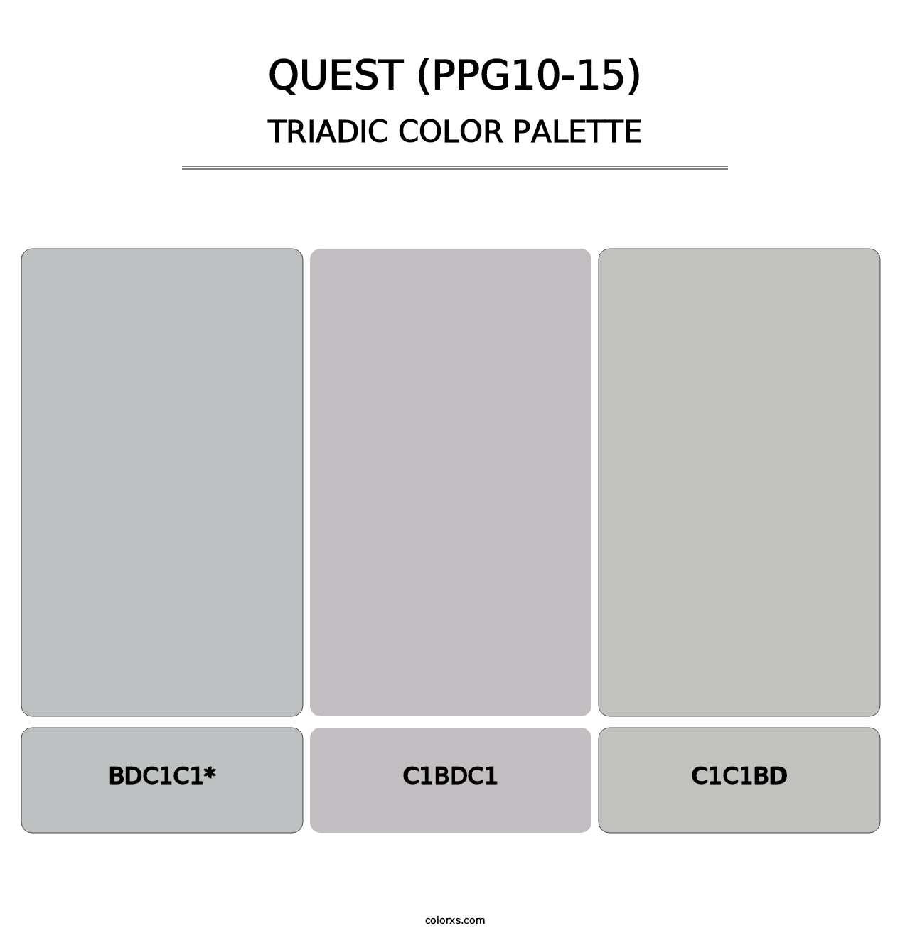 Quest (PPG10-15) - Triadic Color Palette