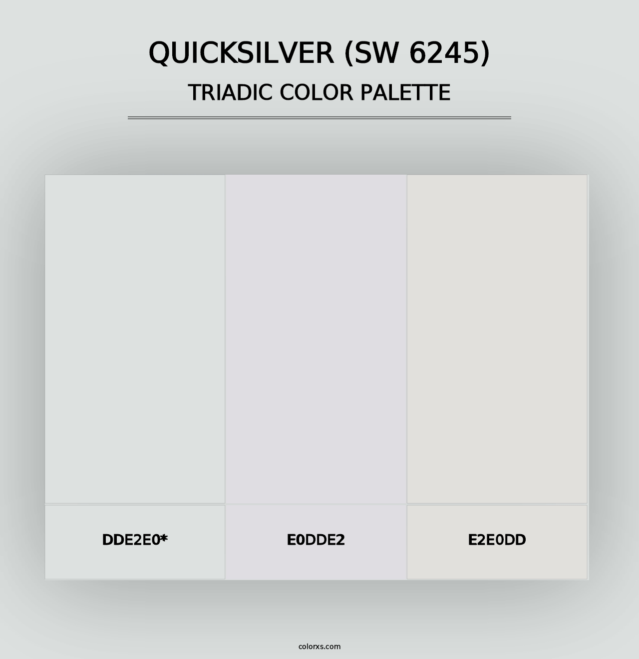 Quicksilver (SW 6245) - Triadic Color Palette