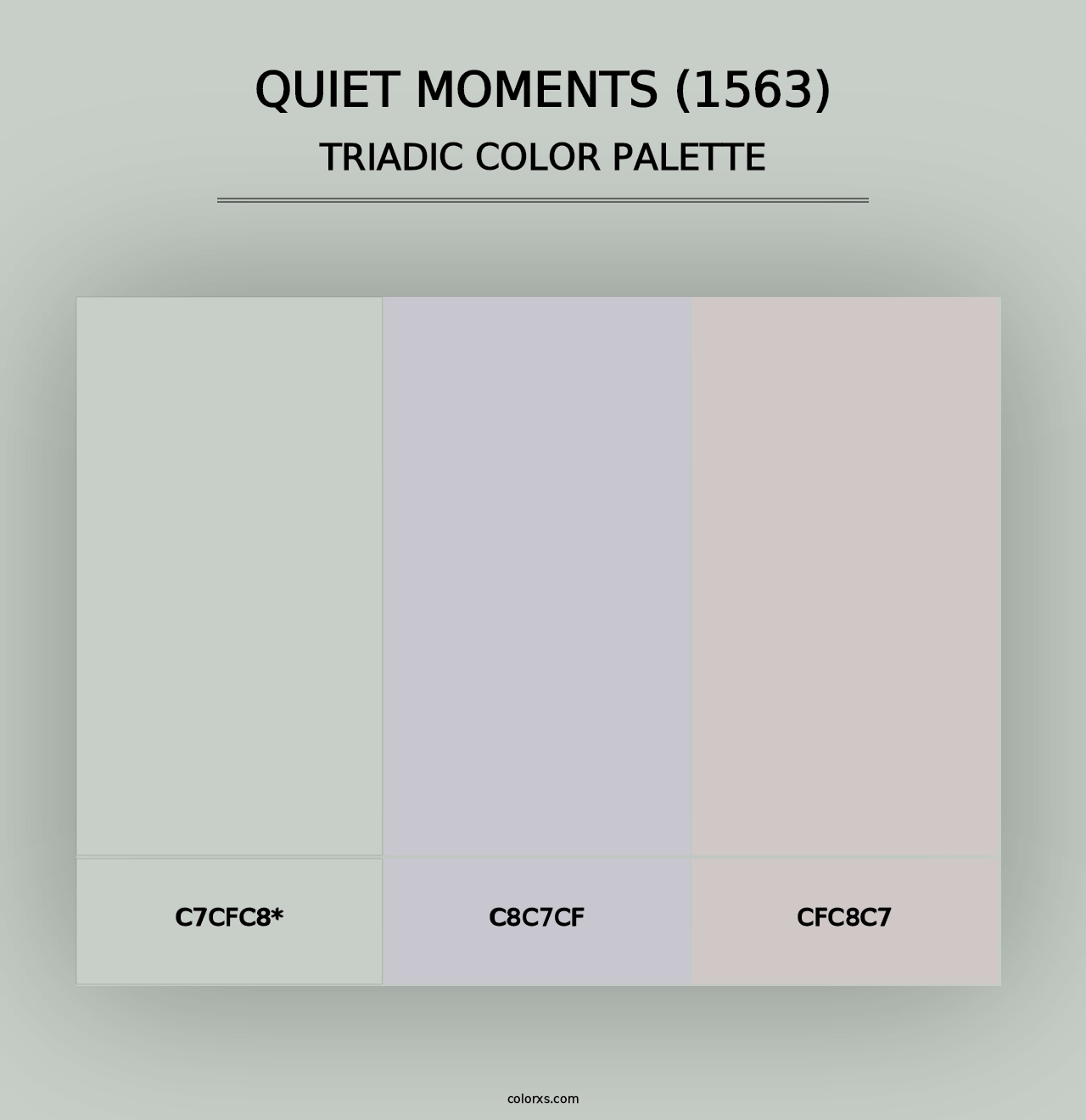 Quiet Moments (1563) - Triadic Color Palette