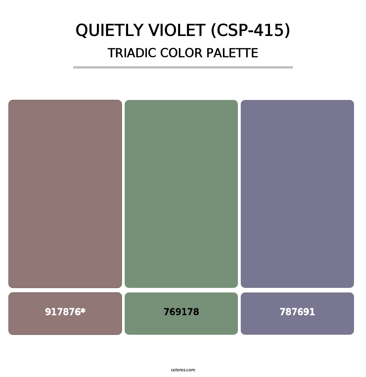 Quietly Violet (CSP-415) - Triadic Color Palette