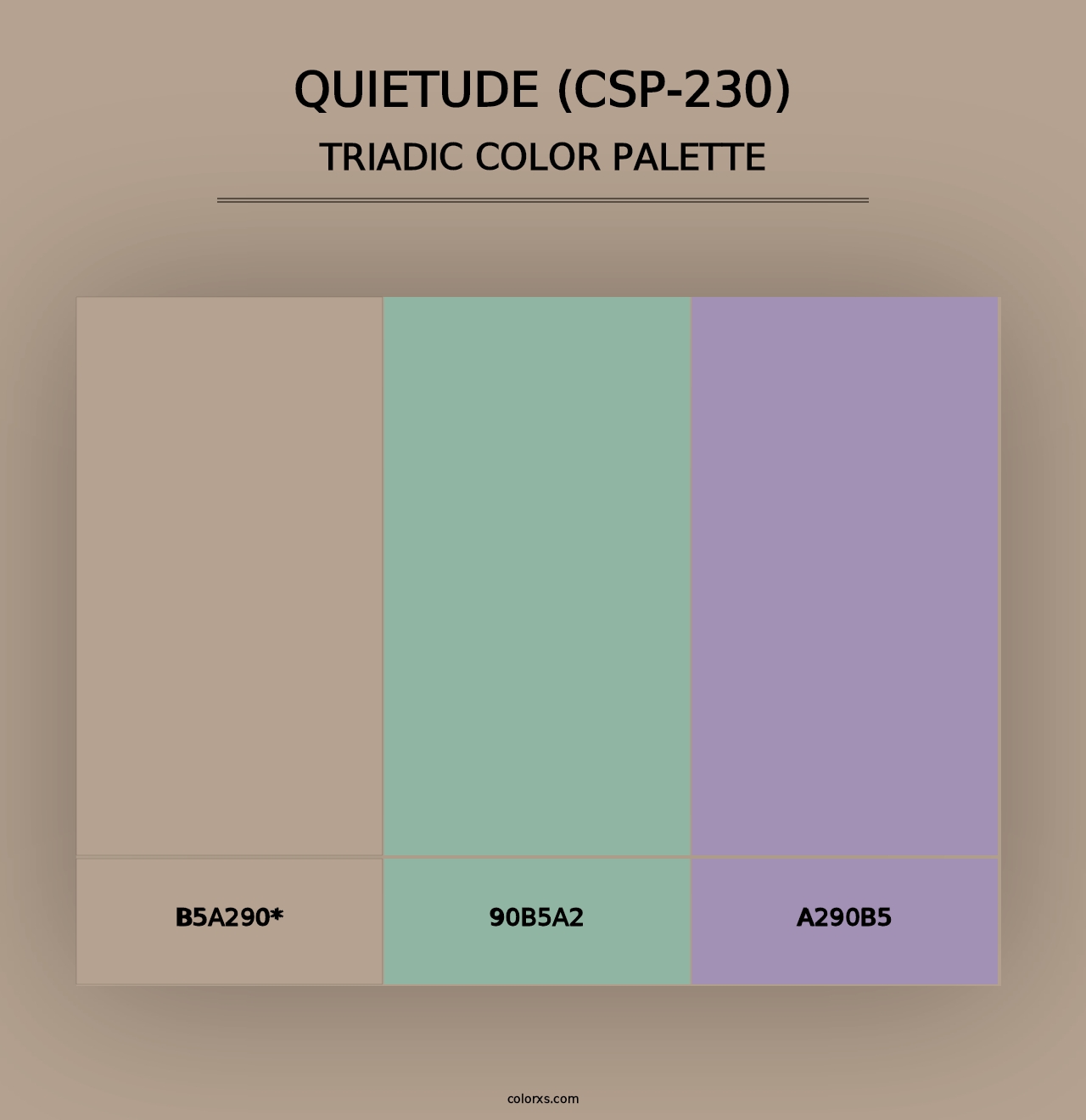 Quietude (CSP-230) - Triadic Color Palette