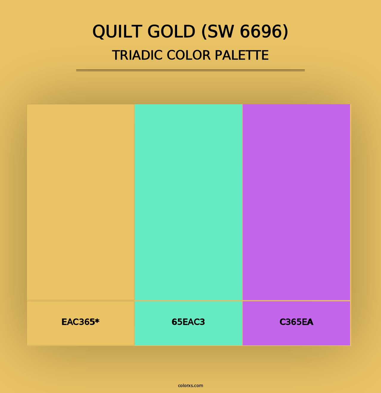 Quilt Gold (SW 6696) - Triadic Color Palette