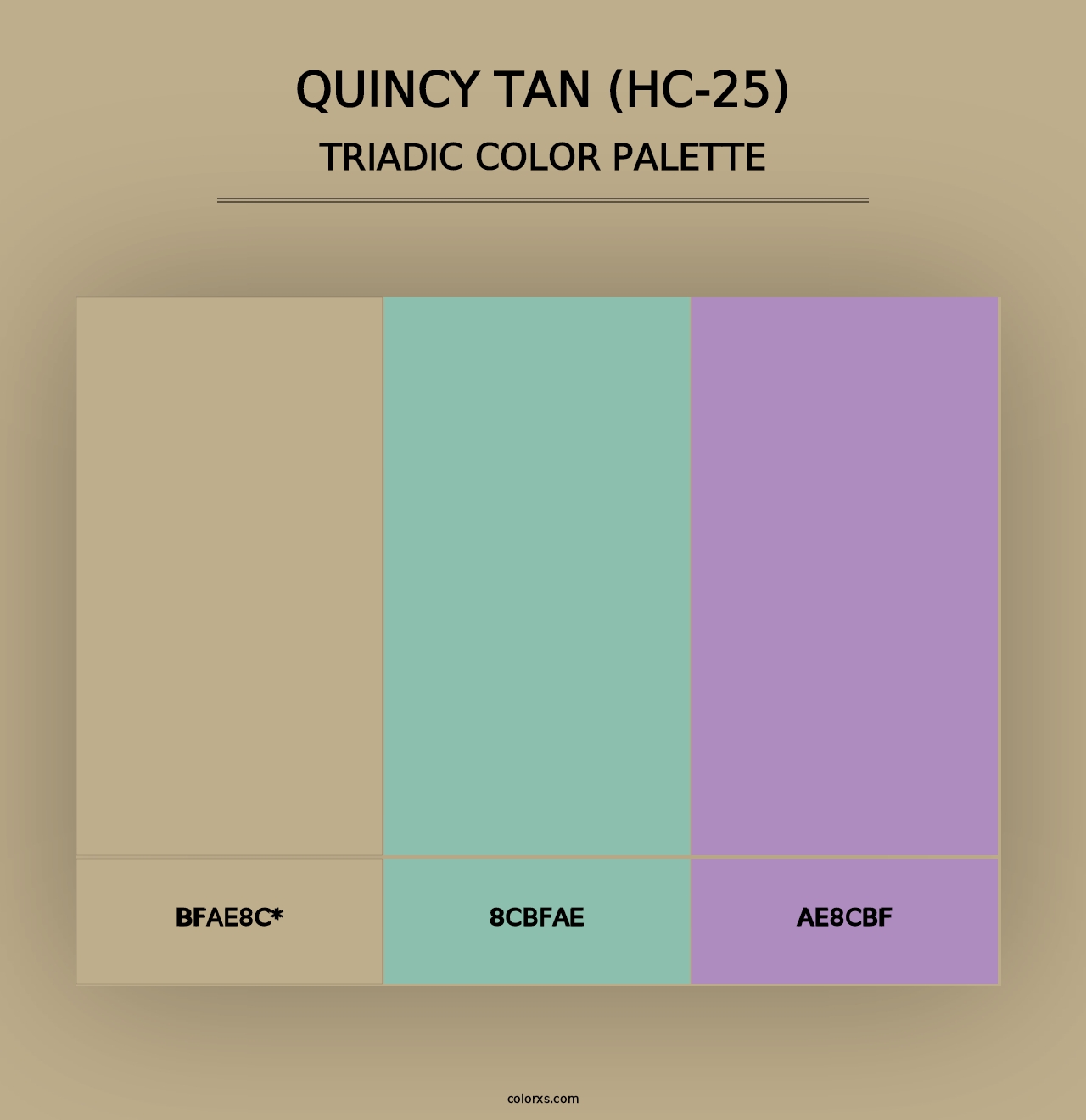 Quincy Tan (HC-25) - Triadic Color Palette