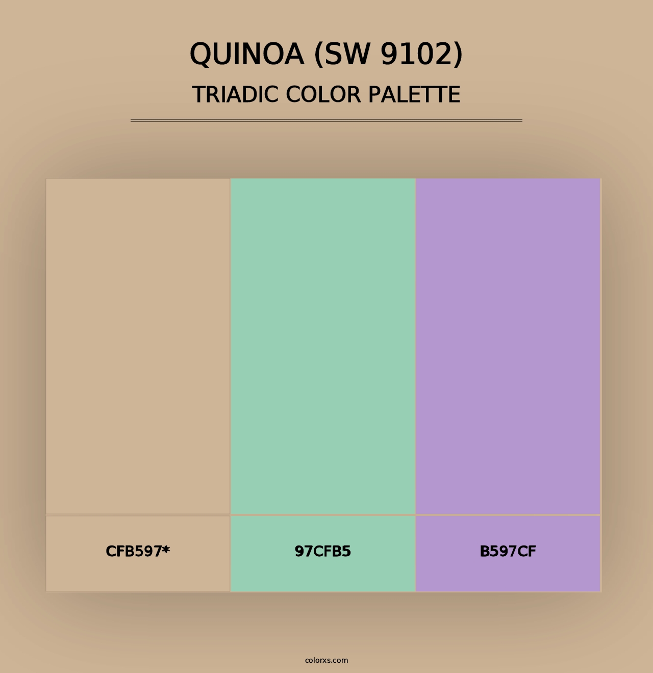 Quinoa (SW 9102) - Triadic Color Palette