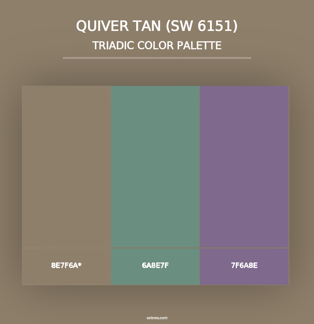 Quiver Tan (SW 6151) - Triadic Color Palette