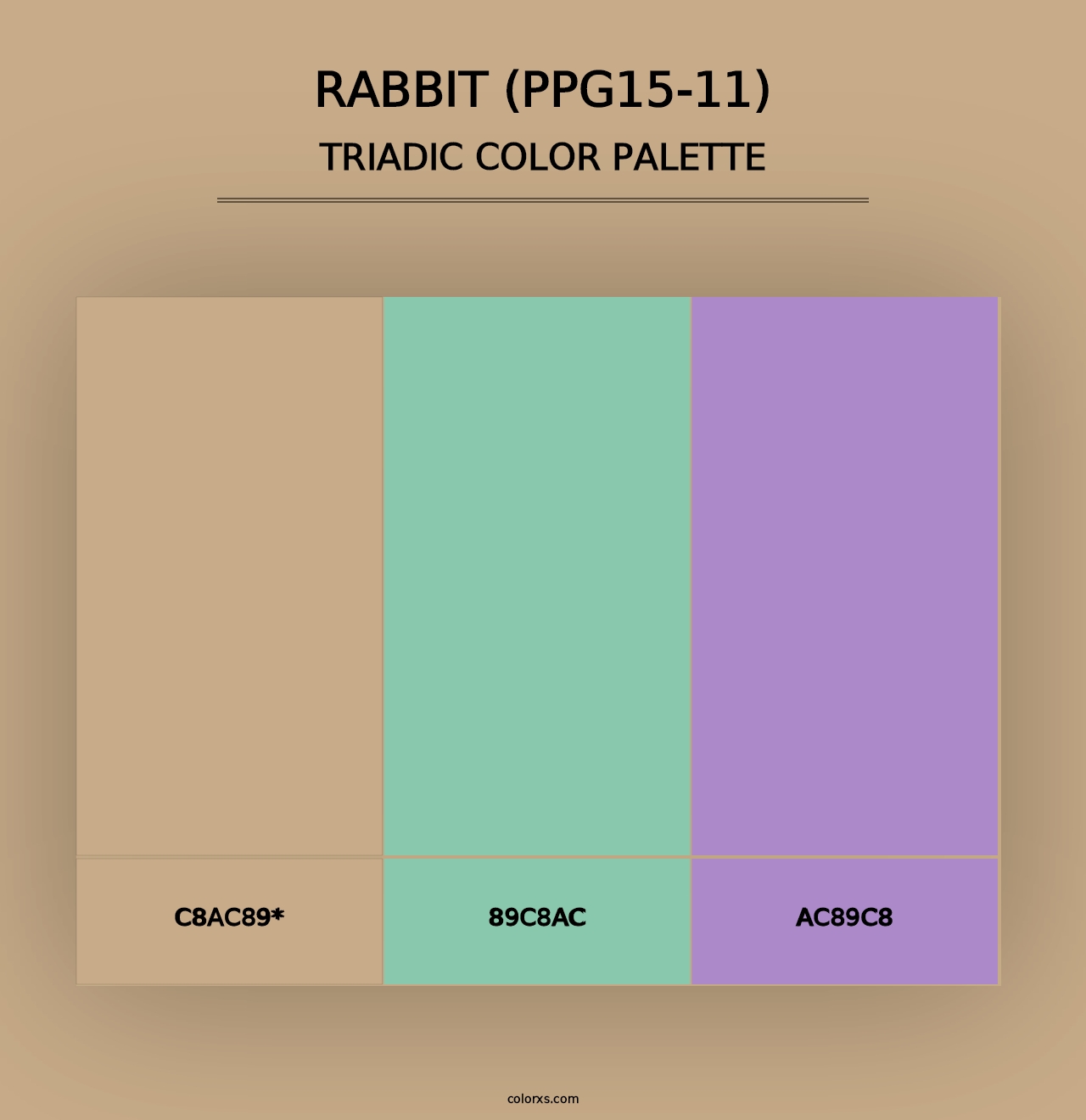 Rabbit (PPG15-11) - Triadic Color Palette