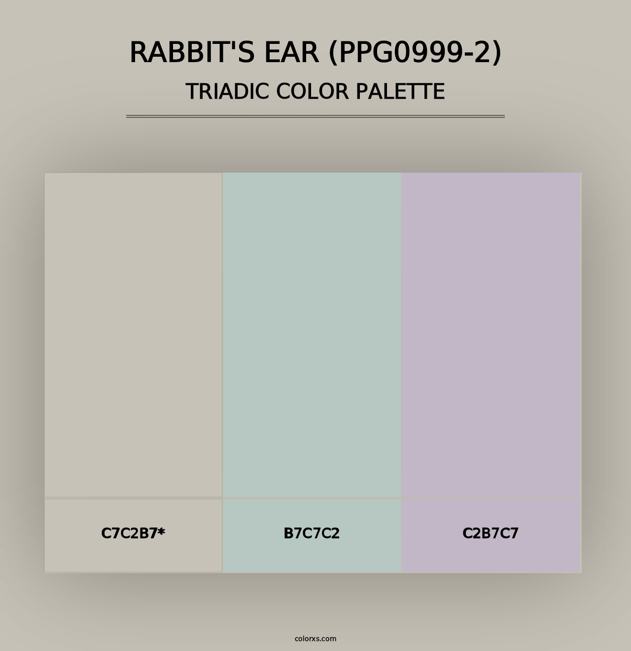 Rabbit's Ear (PPG0999-2) - Triadic Color Palette