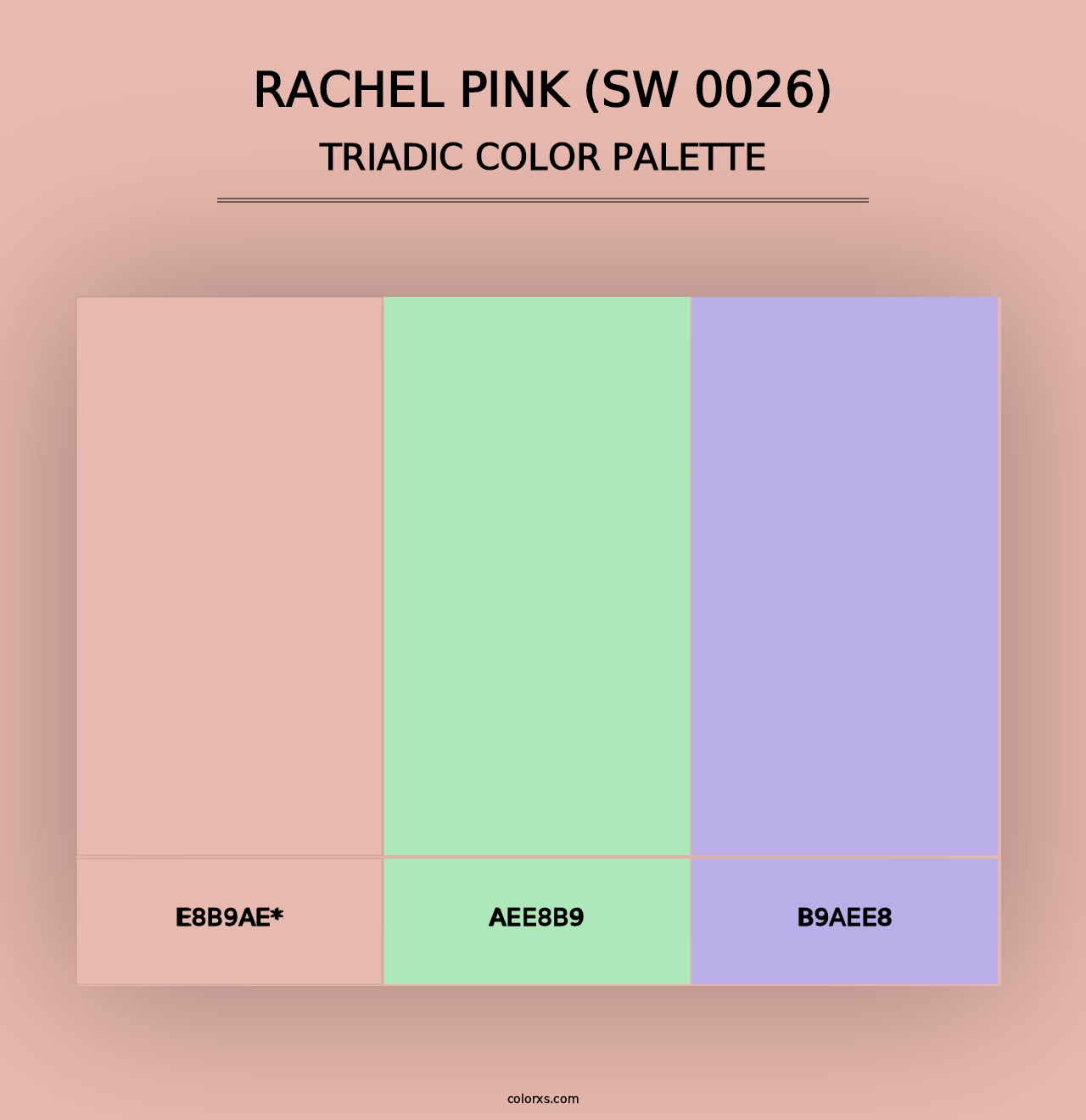 Rachel Pink (SW 0026) - Triadic Color Palette