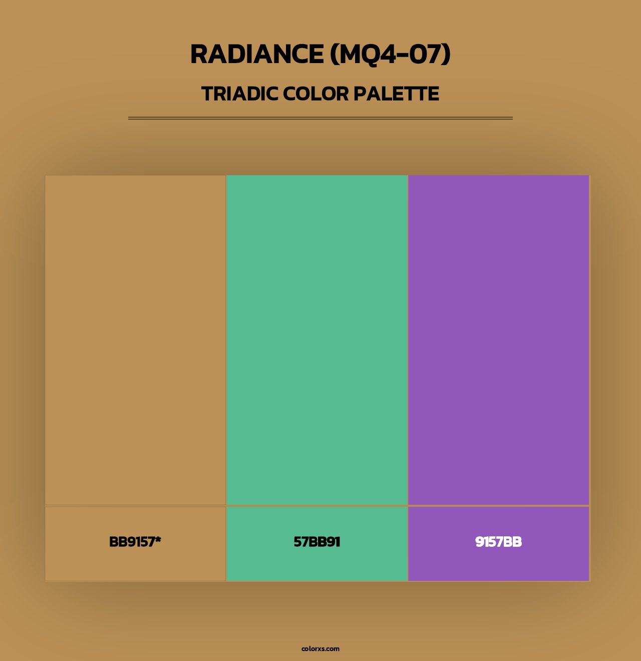 Radiance (MQ4-07) - Triadic Color Palette