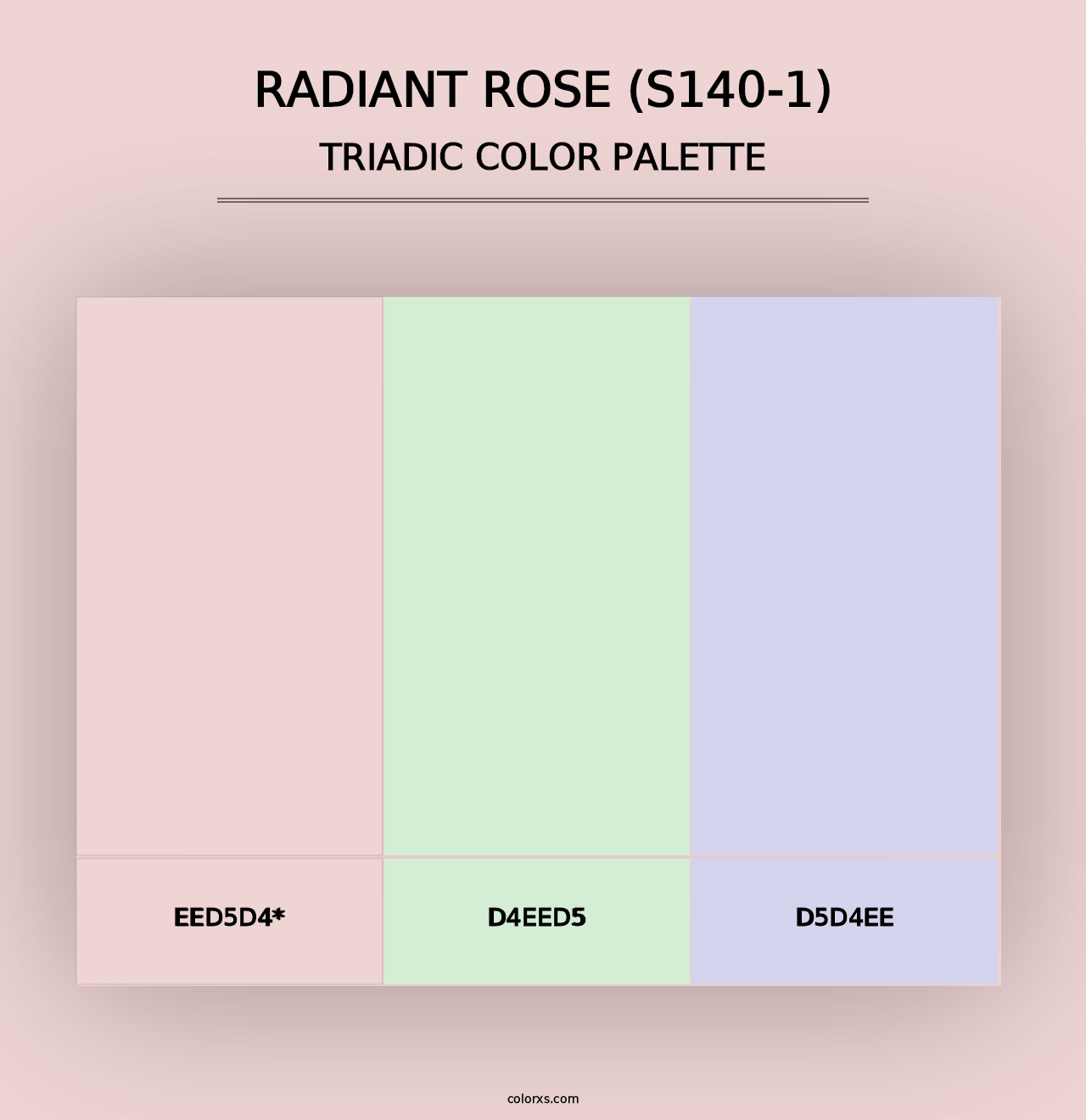 Radiant Rose (S140-1) - Triadic Color Palette