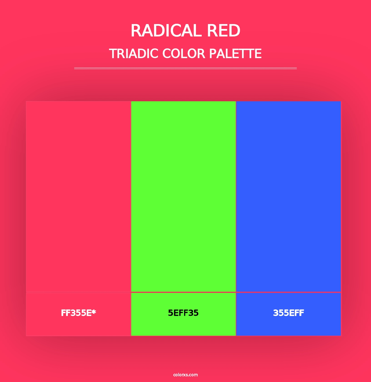 Radical Red - Triadic Color Palette