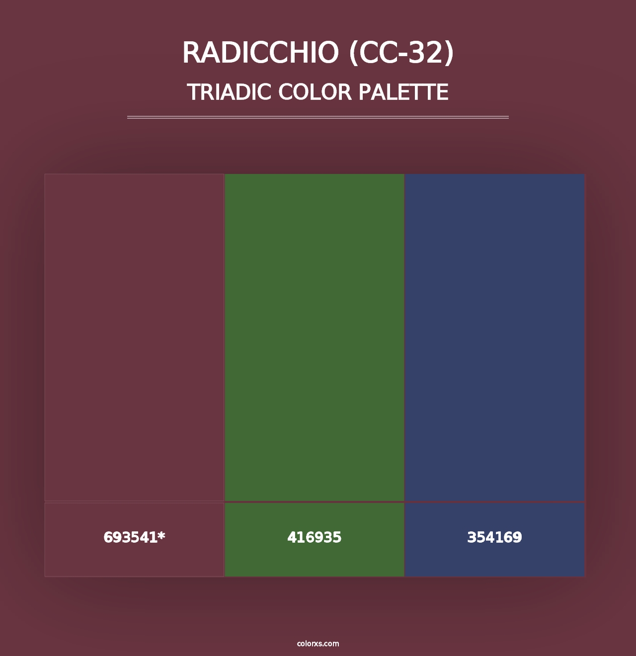 Radicchio (CC-32) - Triadic Color Palette