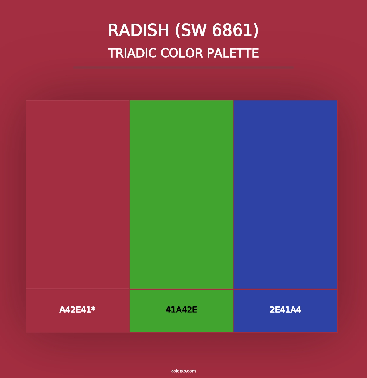 Radish (SW 6861) - Triadic Color Palette