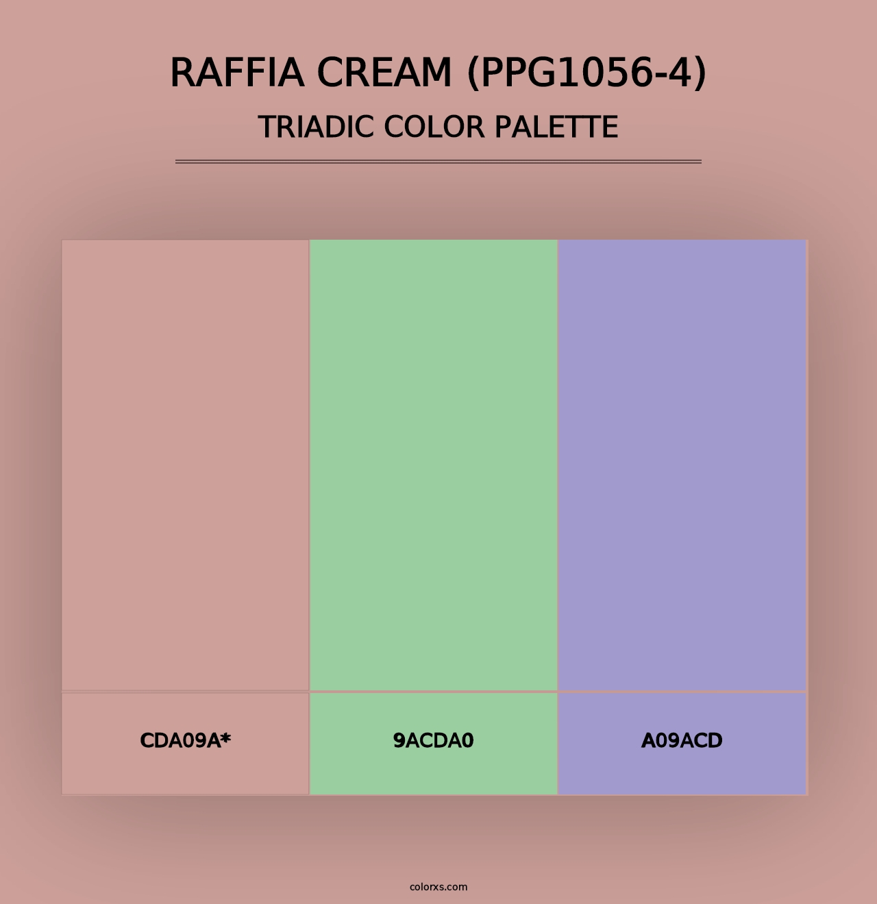 Raffia Cream (PPG1056-4) - Triadic Color Palette