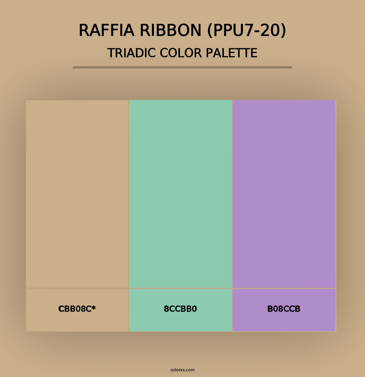 Raffia Ribbon (PPU7-20) - Triadic Color Palette