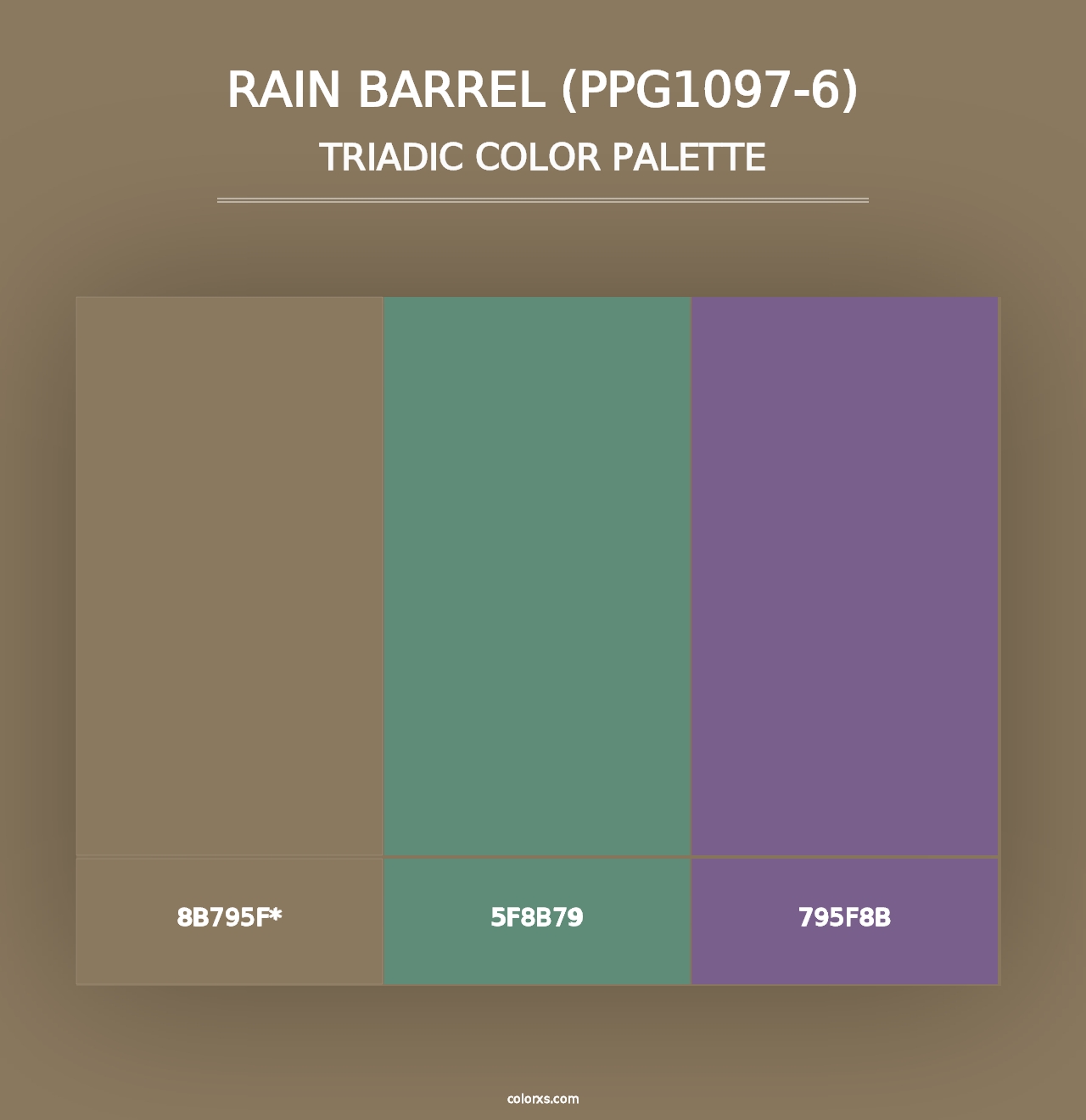 Rain Barrel (PPG1097-6) - Triadic Color Palette