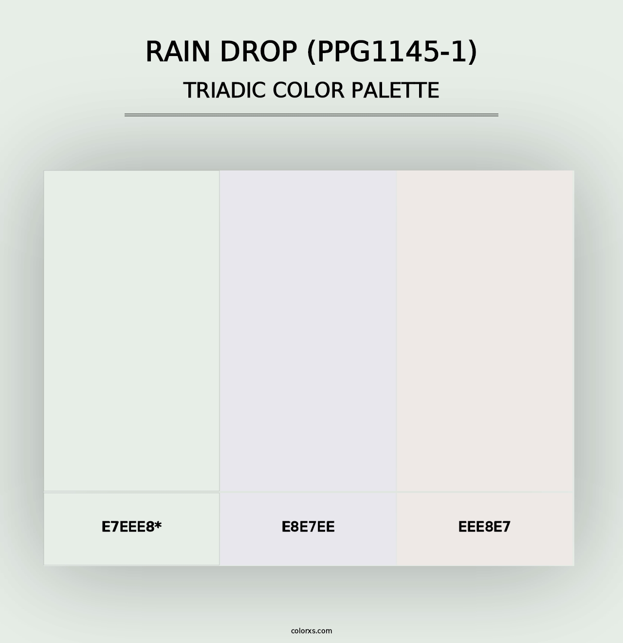 Rain Drop (PPG1145-1) - Triadic Color Palette