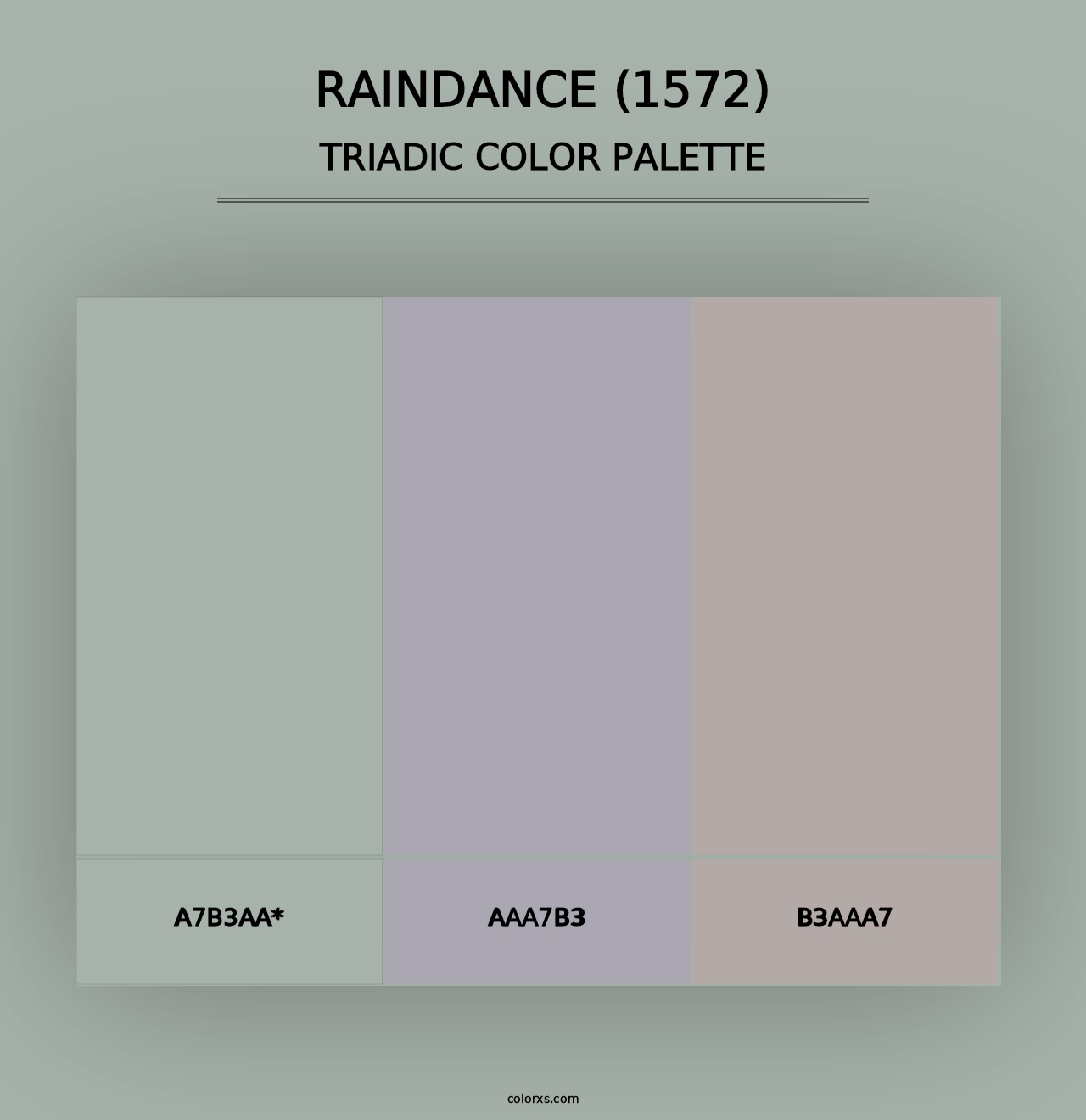 Raindance (1572) - Triadic Color Palette