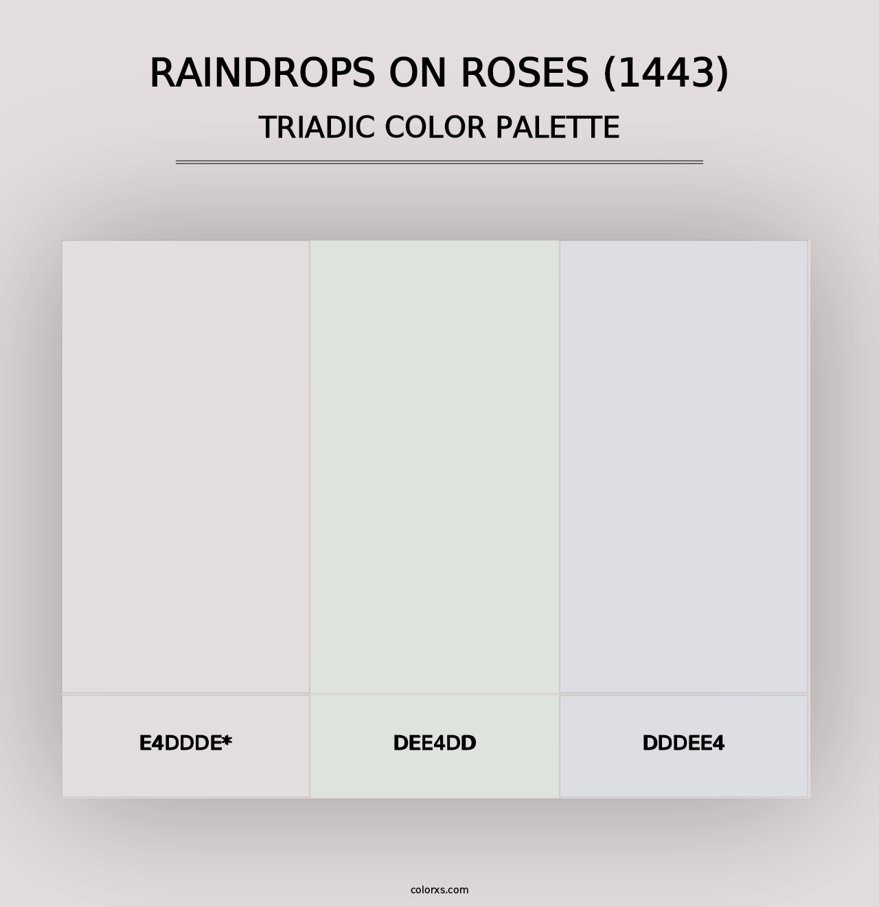 Raindrops on Roses (1443) - Triadic Color Palette