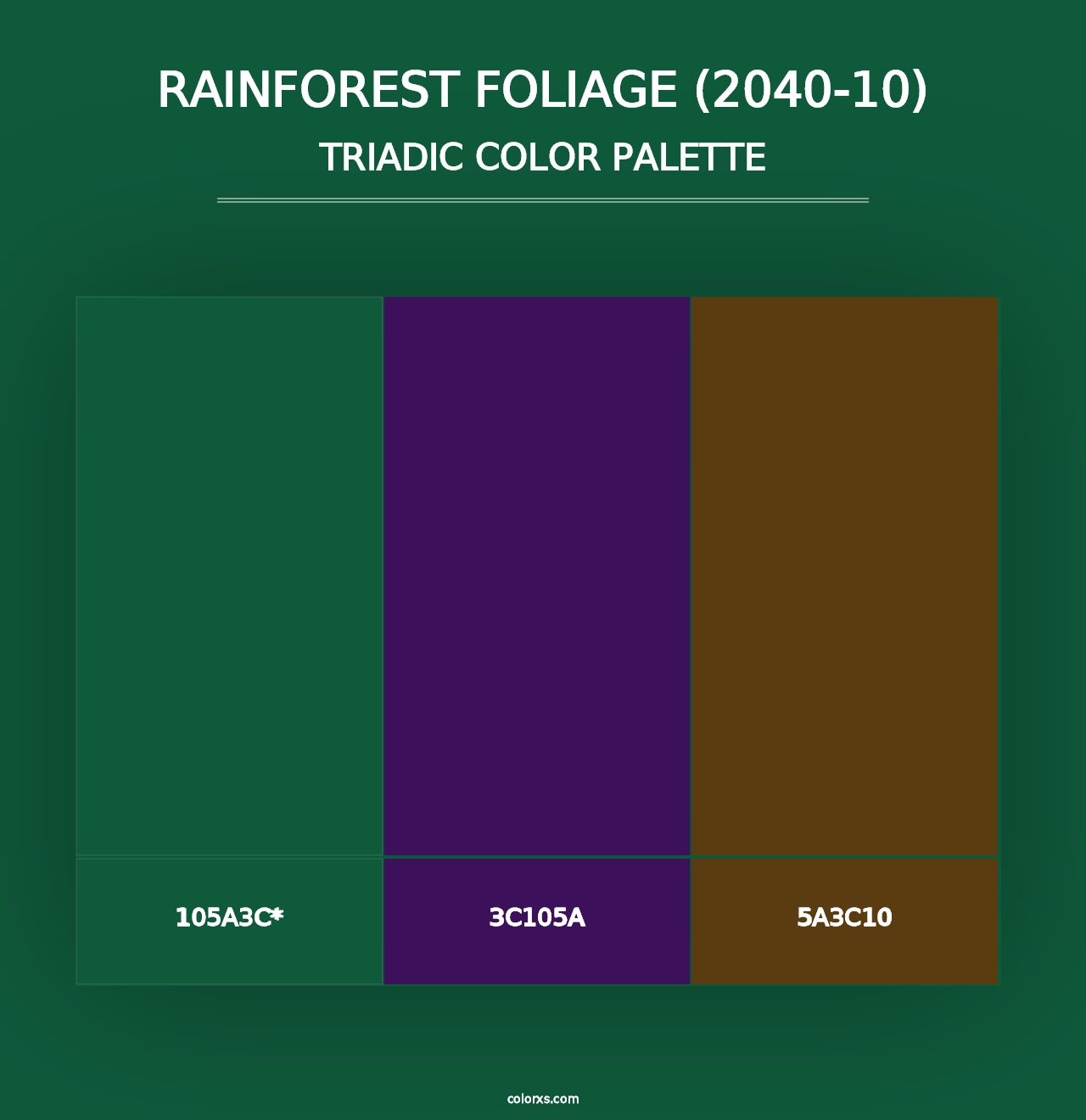 Rainforest Foliage (2040-10) - Triadic Color Palette