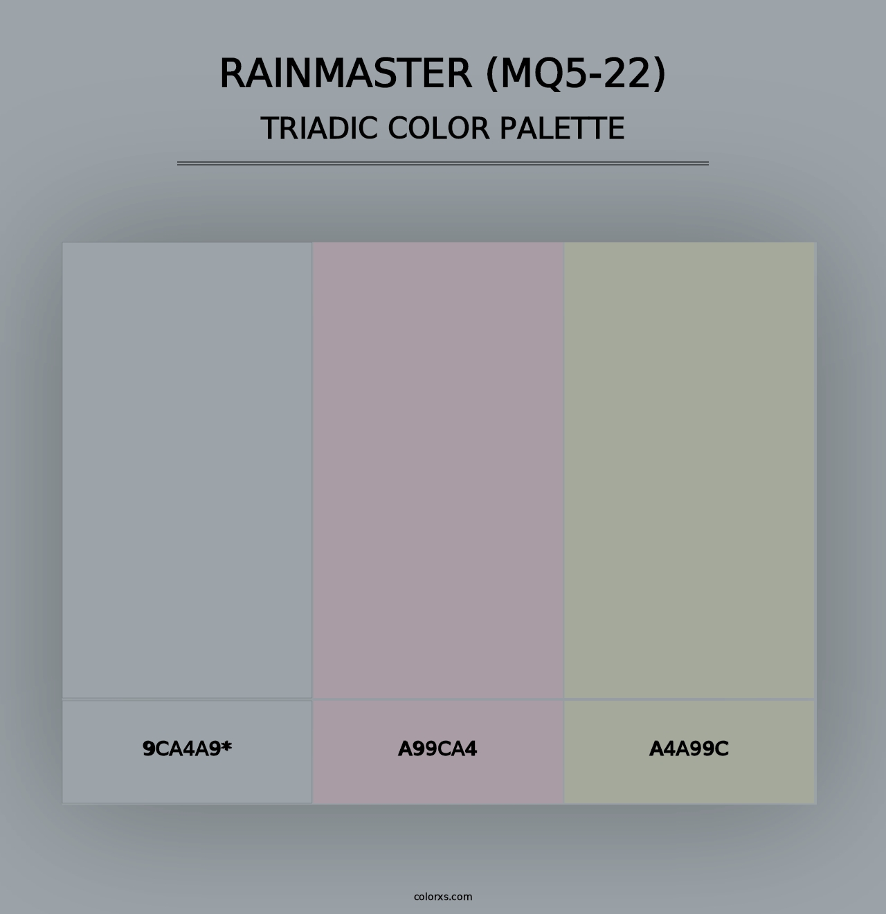 Rainmaster (MQ5-22) - Triadic Color Palette