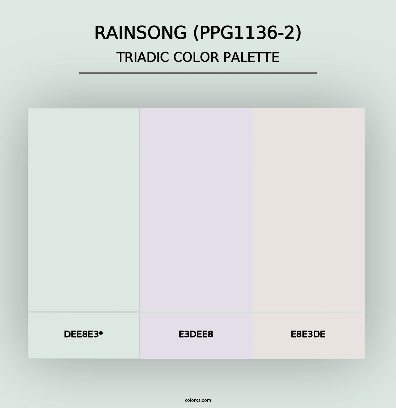 Rainsong (PPG1136-2) - Triadic Color Palette