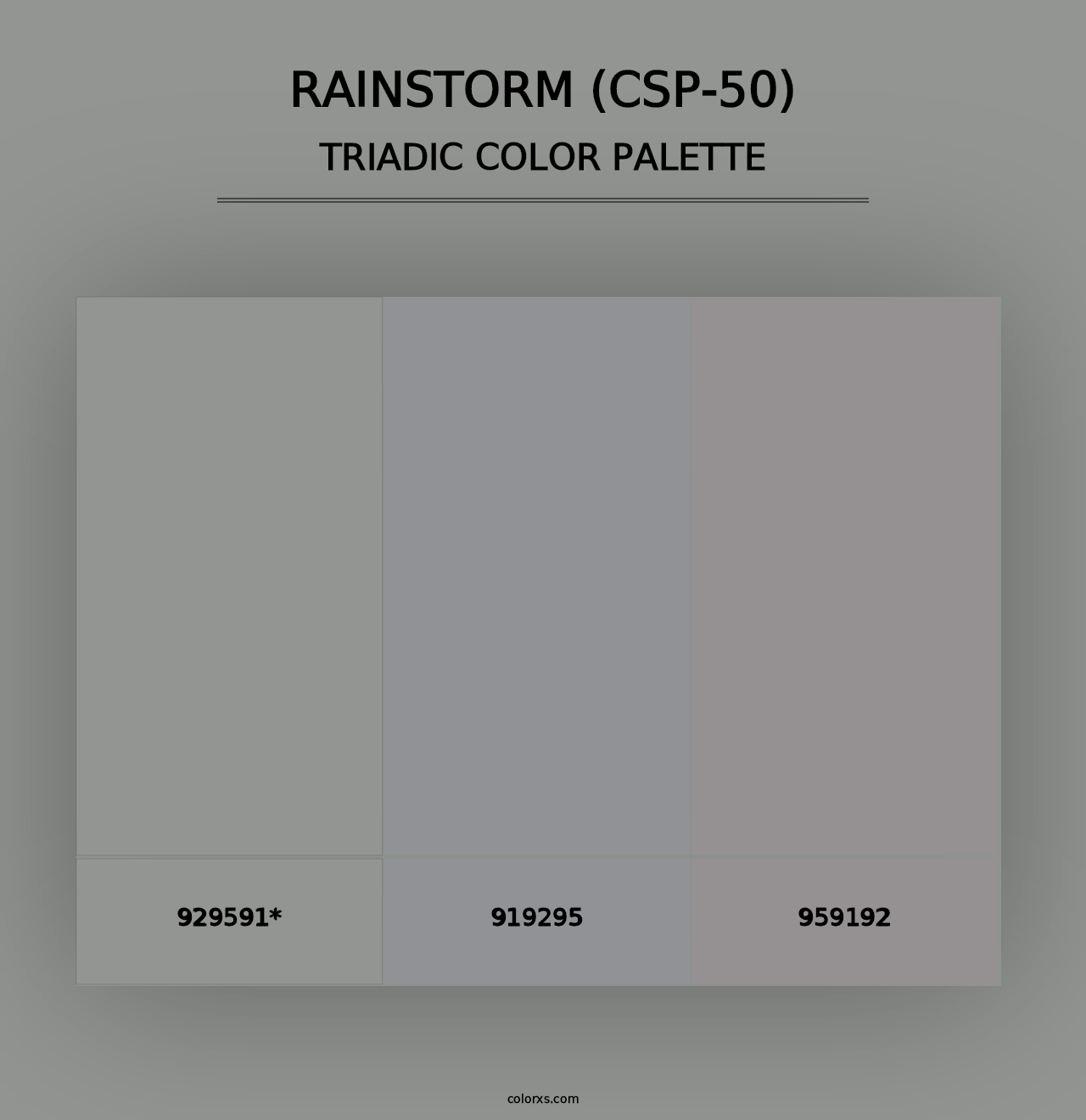 Rainstorm (CSP-50) - Triadic Color Palette