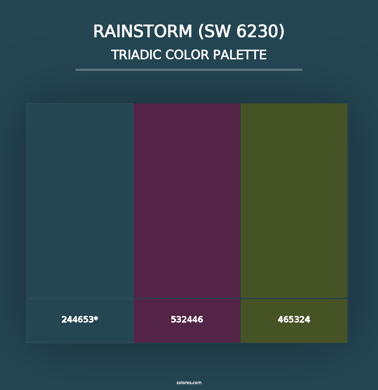 Rainstorm (SW 6230) - Triadic Color Palette