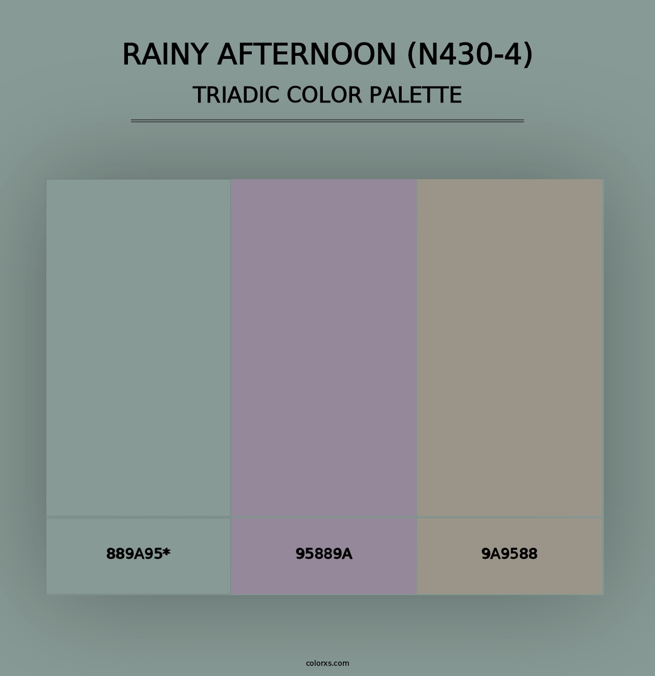 Rainy Afternoon (N430-4) - Triadic Color Palette