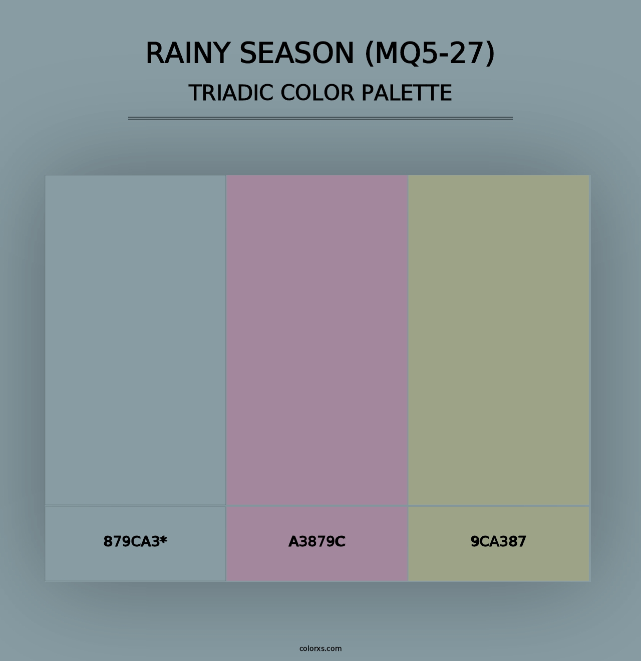 Rainy Season (MQ5-27) - Triadic Color Palette