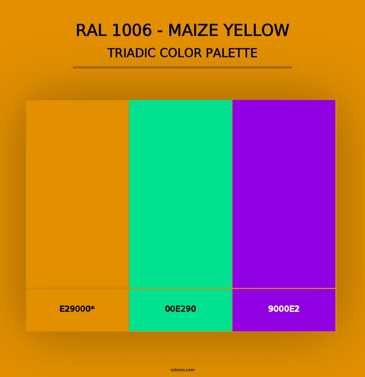 RAL 1006 - Maize Yellow - Triadic Color Palette