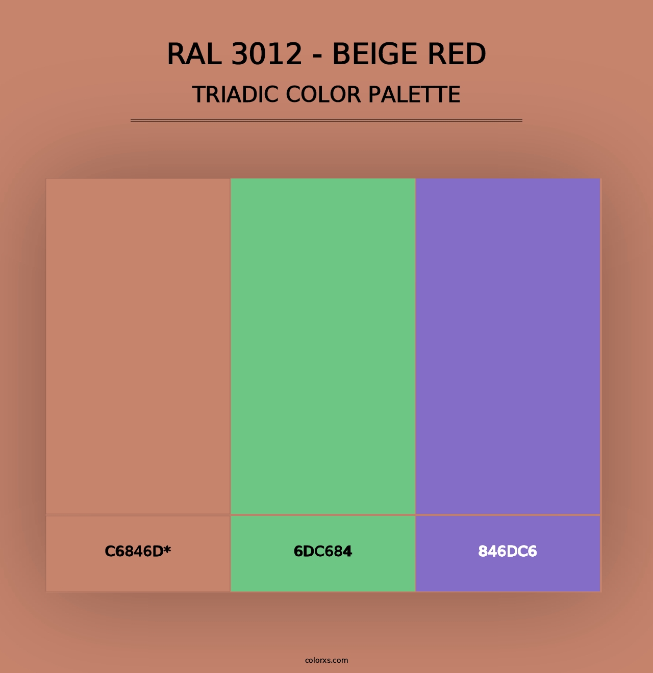 RAL 3012 - Beige Red - Triadic Color Palette