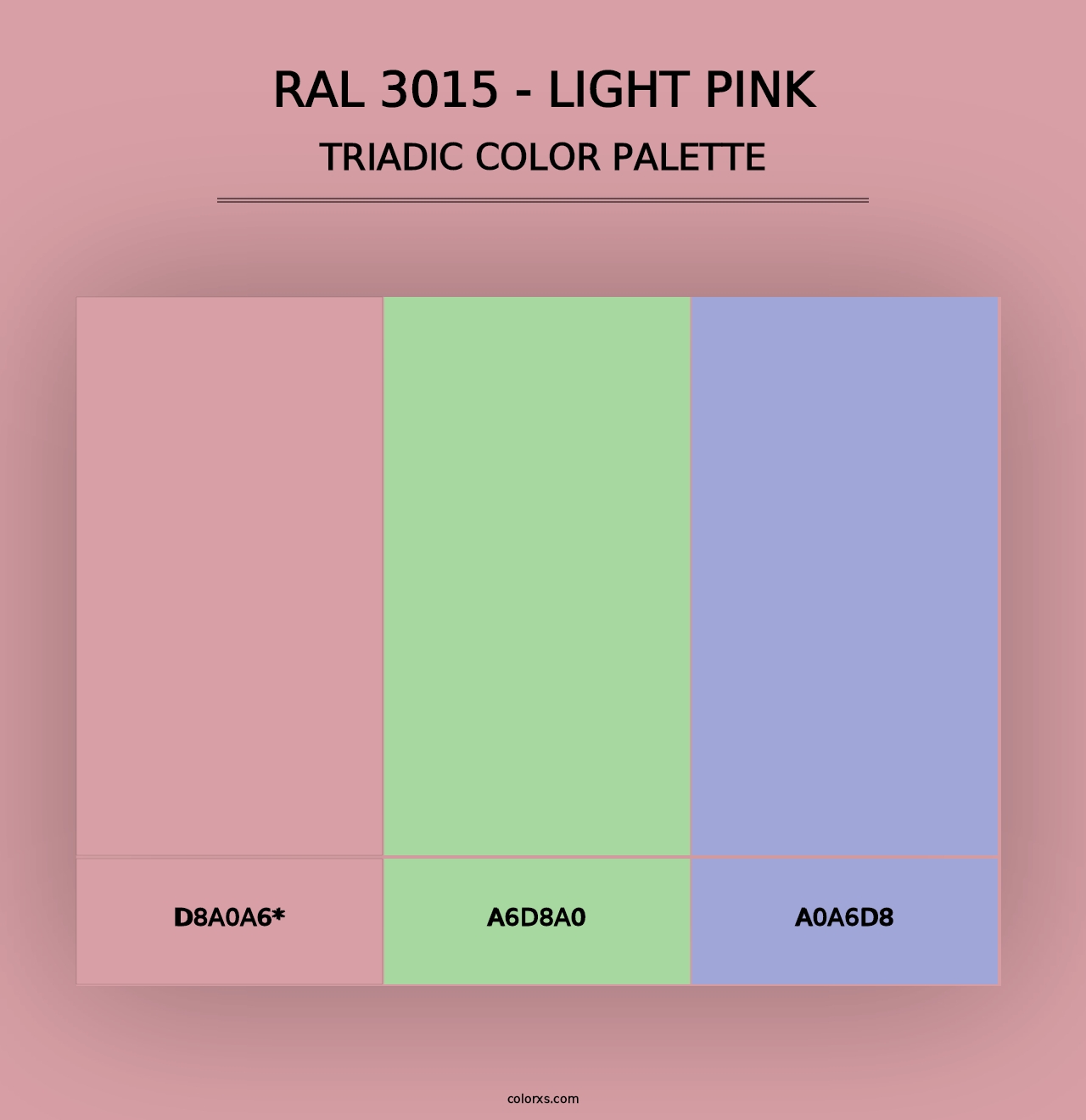 RAL 3015 - Light Pink - Triadic Color Palette