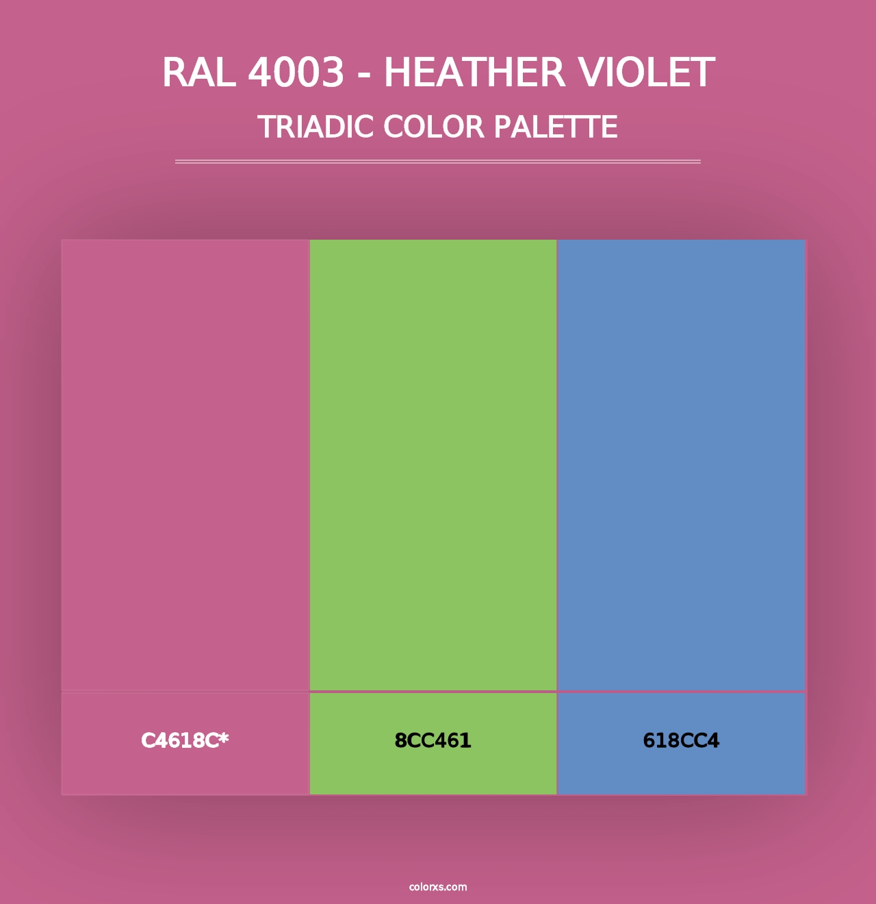 RAL 4003 - Heather Violet - Triadic Color Palette