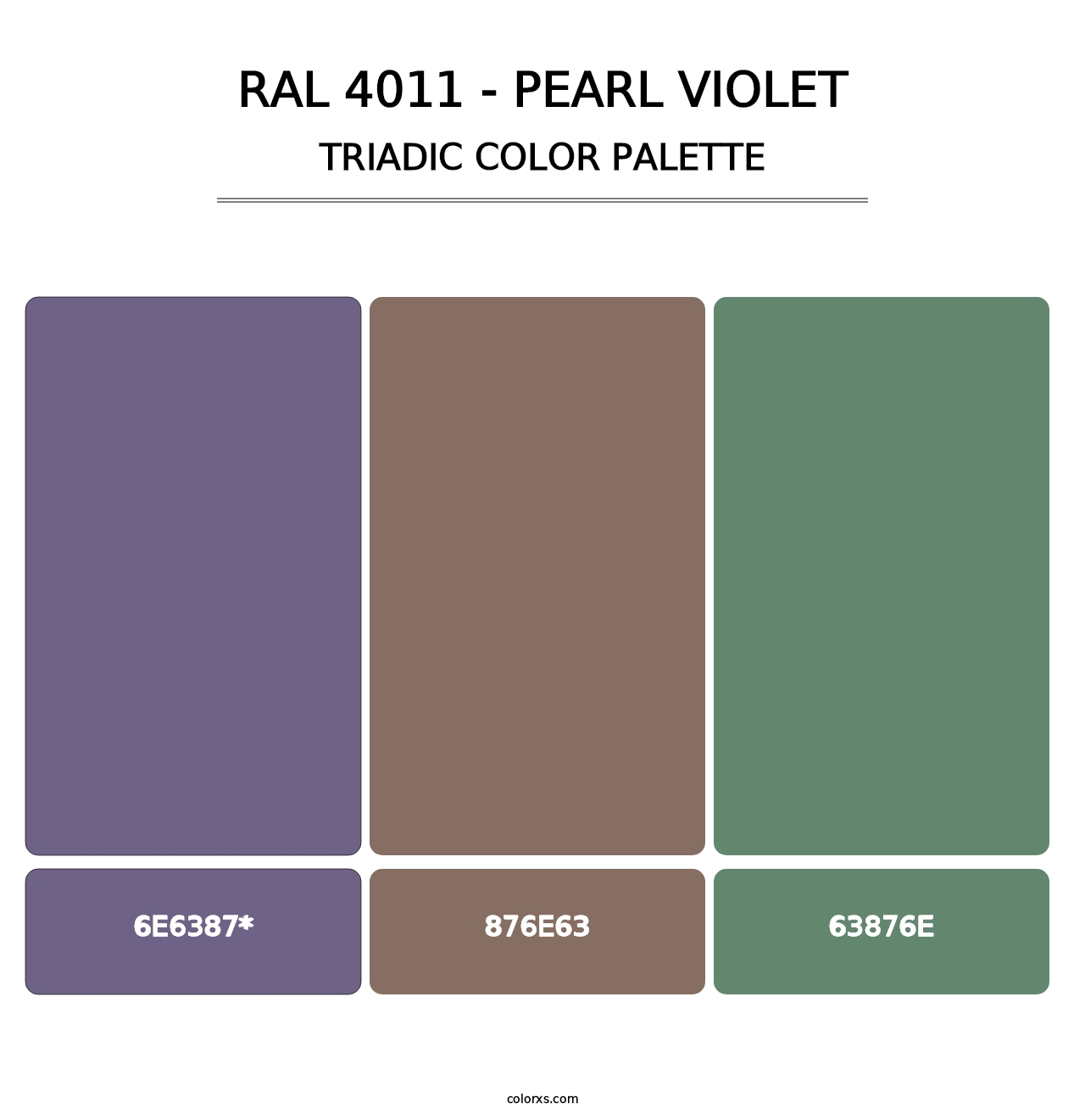 RAL 4011 - Pearl Violet - Triadic Color Palette