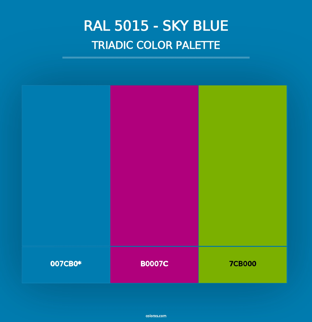 RAL 5015 - Sky Blue - Triadic Color Palette