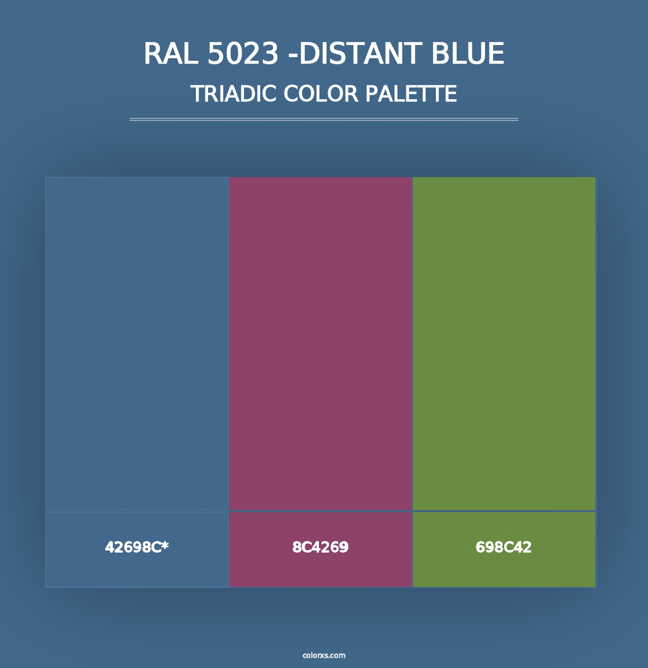 RAL 5023 -Distant Blue - Triadic Color Palette