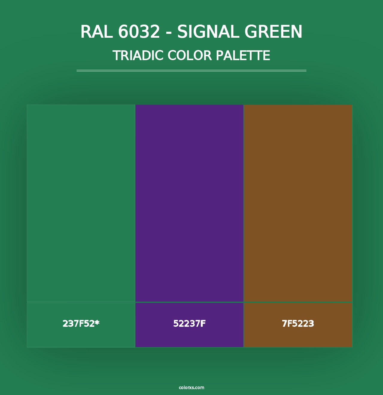 RAL 6032 - Signal Green - Triadic Color Palette