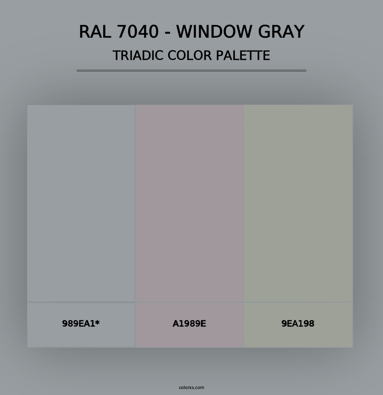 RAL 7040 - Window Gray - Triadic Color Palette